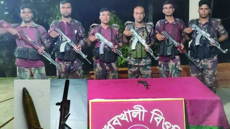 চুয়াডাঙ্গা সীমান্তে পরিত্যক্ত অবস্থায় পিস্তল ও গুলি উদ্ধার