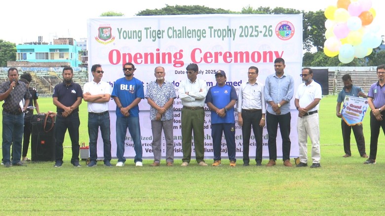 রাজশাহীতে উদ্বোধন হলো ইয়ং টাইগার চ্যালেঞ্জ ট্রফি টুর্নামেন্ট