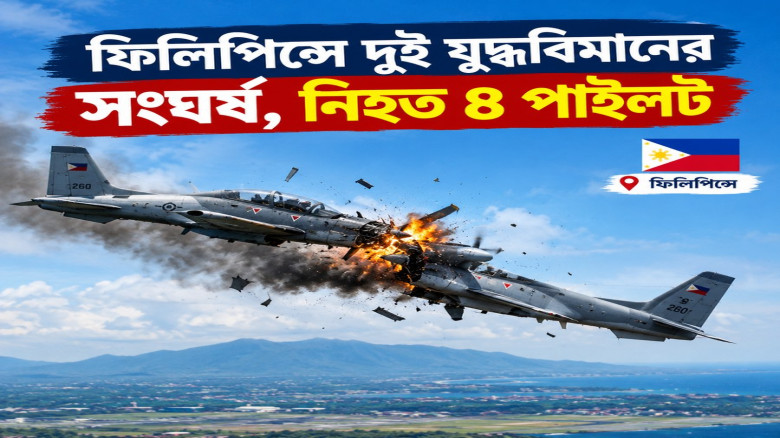 ফিলিপিন্সে দুই যুদ্ধবিমানের সংঘর্ষ, নিহত ৪ পাইলট