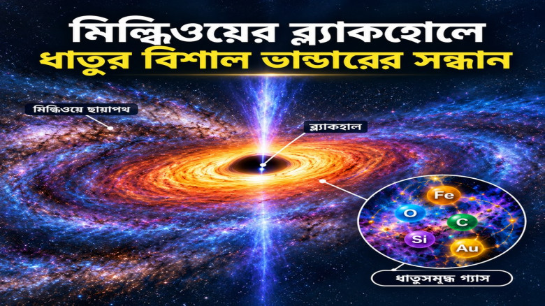 মিল্কিওয়ের ব্ল্যাকহোলে ধাতুর বিশাল ভান্ডারের সন্ধান